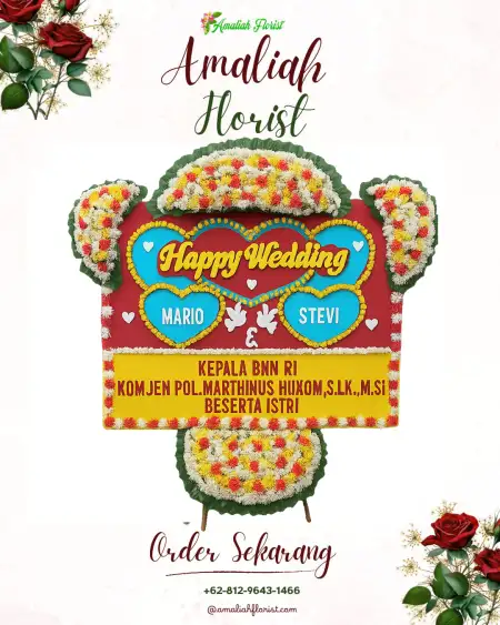 Papan Bunga Pernikahan Namohalu Esiwa